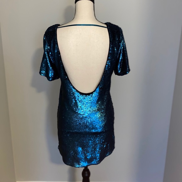 Honey Punch Sequin Backless Mini Dress - Picture 2 of 2
